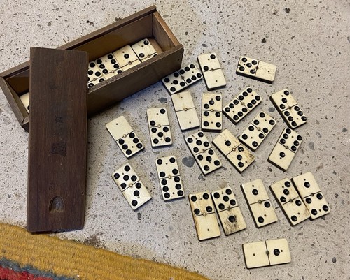 Jeu dominos ancien - jeu, de