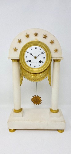 Ancienne pendule portique fin - ancienne,