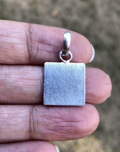 Pendentif carré argent - pendentif,