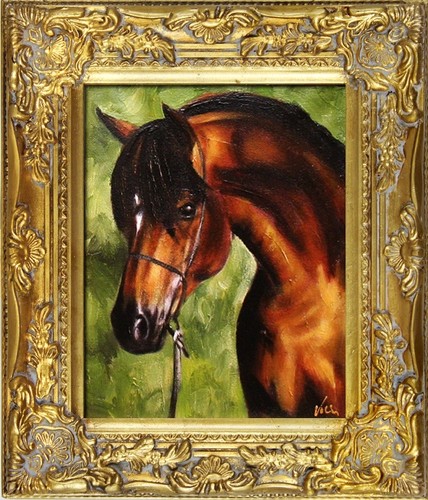 Cheval peinture l - À, l'huile