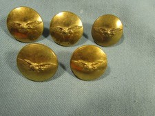 5 anciens boutons de pilote de