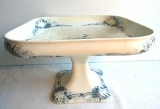 Coupe sur pied, Art Nouveau Choisy le Roi: décor Louis XV Oiseaux et Coquilles