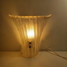 Applique Murale en Verre Murano Doré Transparent vintage - Années 1970