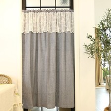 Rideaux rayés en coton uni