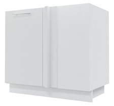 Meuble D'Angle Pour Cuisine 90x50x82cm 1 Porte Blanc Façade Blanche (ES-D13U)