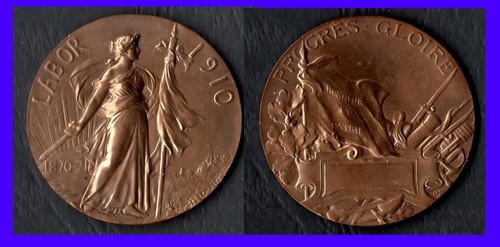 Médaille bronze labor - , 1910