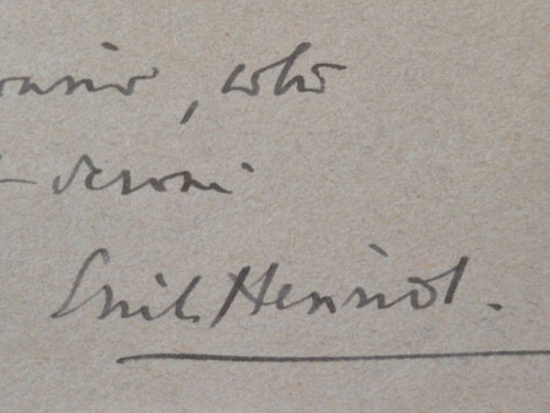 Emile henriot lettre - n, °1