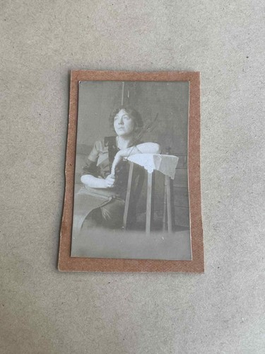Ancienne photo contrecollee - ancienne,