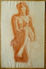 Nu féminin assis    Grand