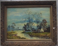 Tableau fin 19ème paysage à