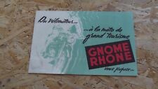 CATALOGUE BROCHURE GNOME RHONE DU VELOMOTEUR  A LA MOTO