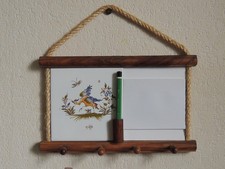 Porte clés avec pavé décor Moustiers et bloc notes