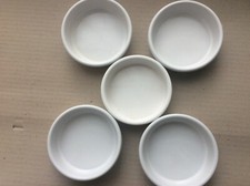 5 ramequins en céramique blancs (diamètre 11,5 cm)