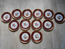 12 Petites Assiettes en Porcelaine - L.E.S.