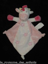Doudou Vache rose et blanche