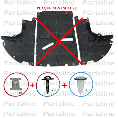 Kit clips fixation cache - de,