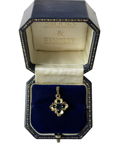 1984 sapphire pendant 9ct - sapphire,