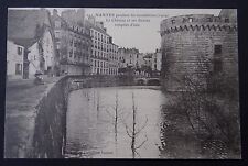 CPA Carte postale NANTES Inondations 1904 Chateau et douves Maison ERIAU Vins