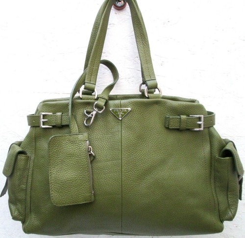 Prada grand sac main cuir - sac,