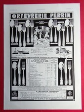 Publicité de presse: Art de la table Orfèvrerie PERRIN 1937