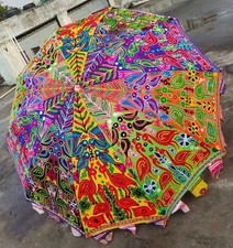 Parasol de jardin indien brodé fleur 72" parasol extérieur patio parapluie