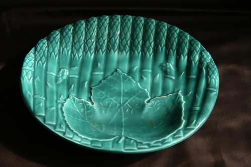 Assiette ancienne barbotine - assiette, en