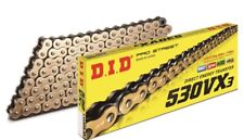 Chaine transmission moto DID 530 VX3 Or noir 114 maillons