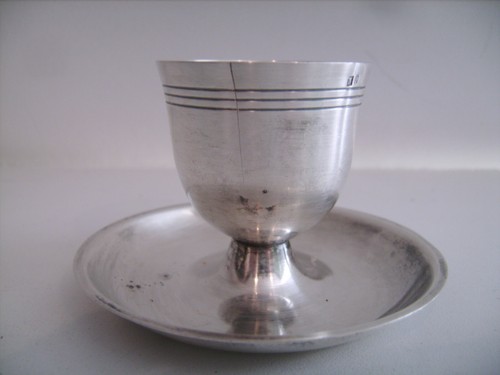 Coquetier ancien métal - coquetier,