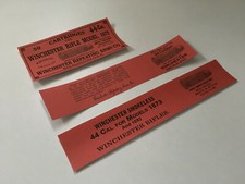 Winchester Rifle Model 1873 Red LABEL STICKER 44 Cal ammo box 50 cartridges