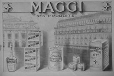  PUBLICITÉ PRESSE 1911 MAGGI SES PRODUITS POTAGES BOUILLON GRANULÉ CRÈME DE BLÉ