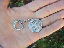 PORTE CLEFS ANCIEN SAINT CHRISTOPHE  EN ARGENT MASSIF   POINCONS