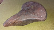 Selle De Vélo Vintage MEILLEUR en cuir brun / old french bike saddle