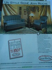 Publicté Advertising 1991  Ambiance Jean Roche Un style fauteuil salon
