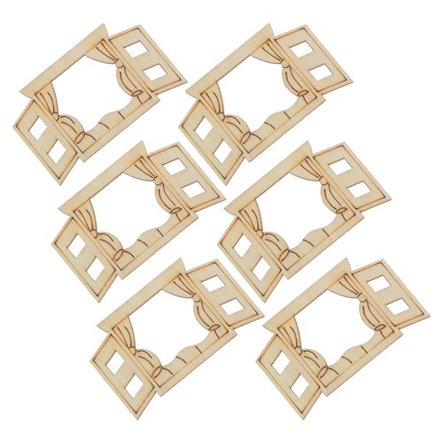 Pcs mini fenêtres bois - 6, mini-fenêtres