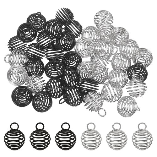 Pendentif cage perles - pendentif, à