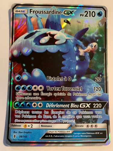 Carte pokémon froussardine - pokémon, gx
