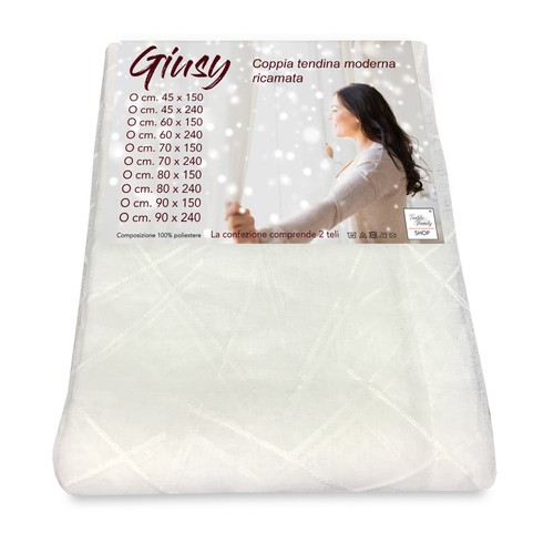 Giusy white curtain - paire, de