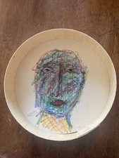 Art Brut Sur Bois Signé