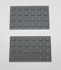 2 x Lego DkStone plate 4x6 ref 3032 set 3828 8037 9472 7961 4766 4754 6211 10179