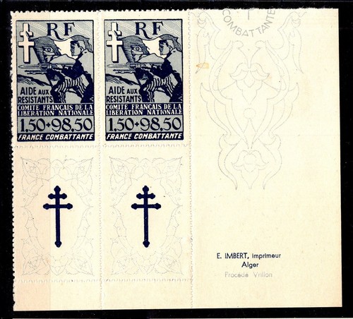 France libre timbres n - 2,