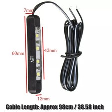 MINI ECLAIRAGE DE PLAQUE A 4 LEDS ADHESIF POUR SUPPORT DE PLAQUE MOTO QUAD CE...