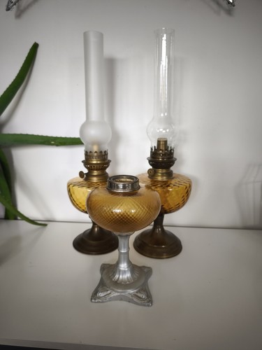Lot lampe pétrole ancienne - pétrole,