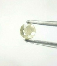 Rustique Naturel Diamant 0.25tcw 3.5 MM Vert Gris Rond Rose Cut Pour Mère Cadeau