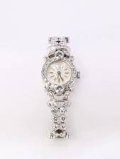Montre Art Deco or blanc