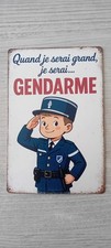 Plaque métal thème Gendarmerie Nationale