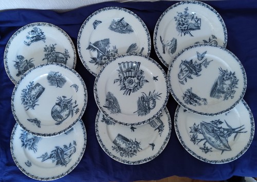 Assiettes plates terre de - plates,