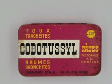 Ancienne Boite métal Médicaments CODOTUSSYL Vide , Produit En France. 