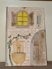 Thermomètre intérieur décoration murale theme vias plage en plâtre 