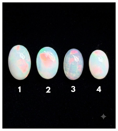 Lot cabochons ovales en - de,