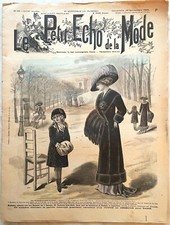 LE PETIT ECHO DE LA MODE n° 48 du 28 Novembre 1909 ancienne revue Robe Chapeau